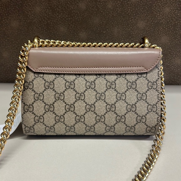 🔥🔥🔥Authentic Gucci Studded Pearl Padlock Small GG Shoulder Bag - Picture 5 of 15